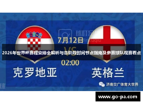 2026年世界杯赛程安排全解析与各阶段时间节点指南及参赛球队观赛看点 2026年世界杯赛程安排全解析与各阶段时间节点指南及参赛球队观赛看点
